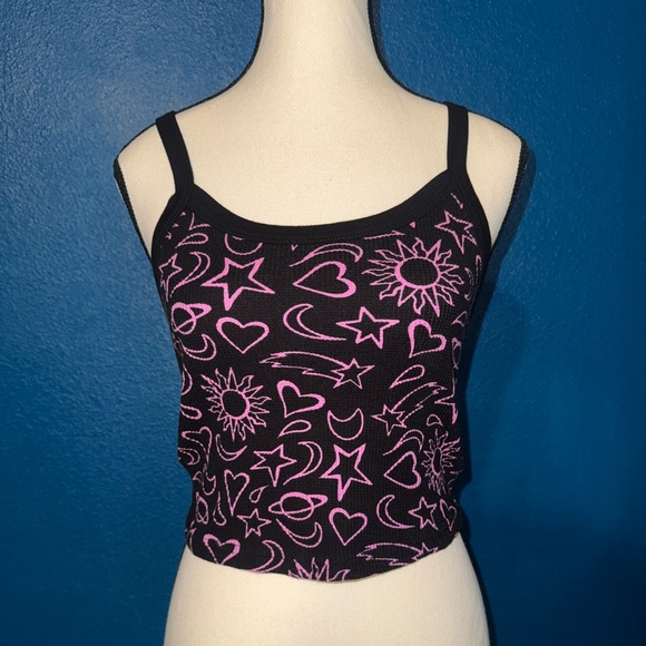 dELiA*s Tops - Graphic Print Thermal Cami Crop Top